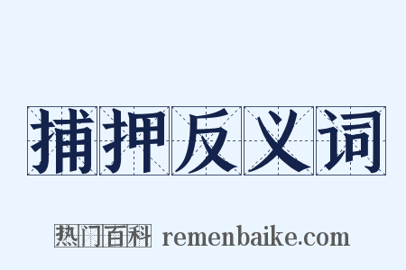 捕押反义词是什么意思的图片
